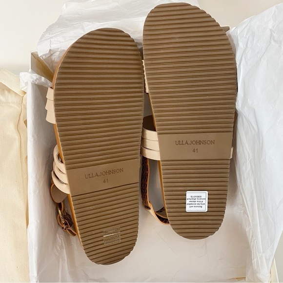 Ulla Johnson Alma Twisted Snakeskin Sandals in Dune - Picture 3 of 8